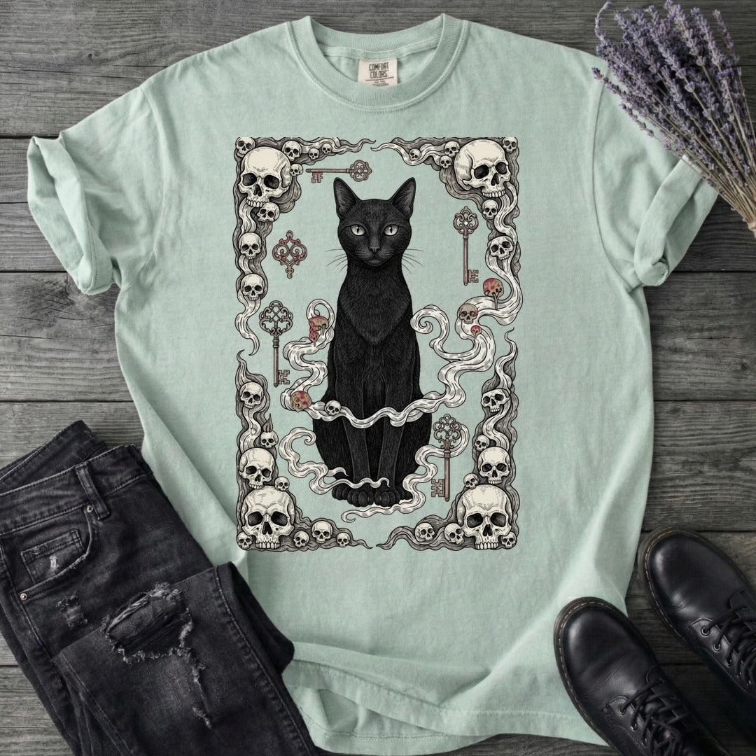 Cat Skull Card T-Shirt