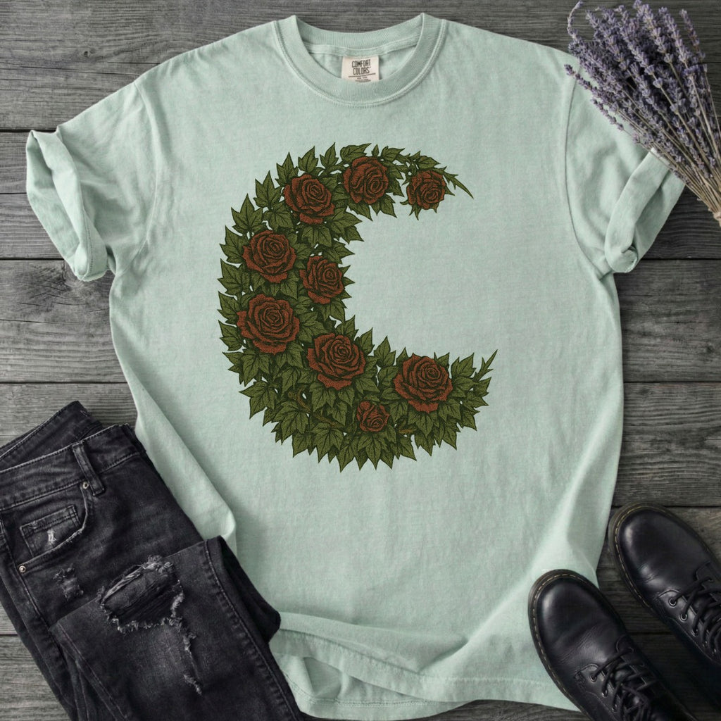 Crescent Moon Roses T-Shirt