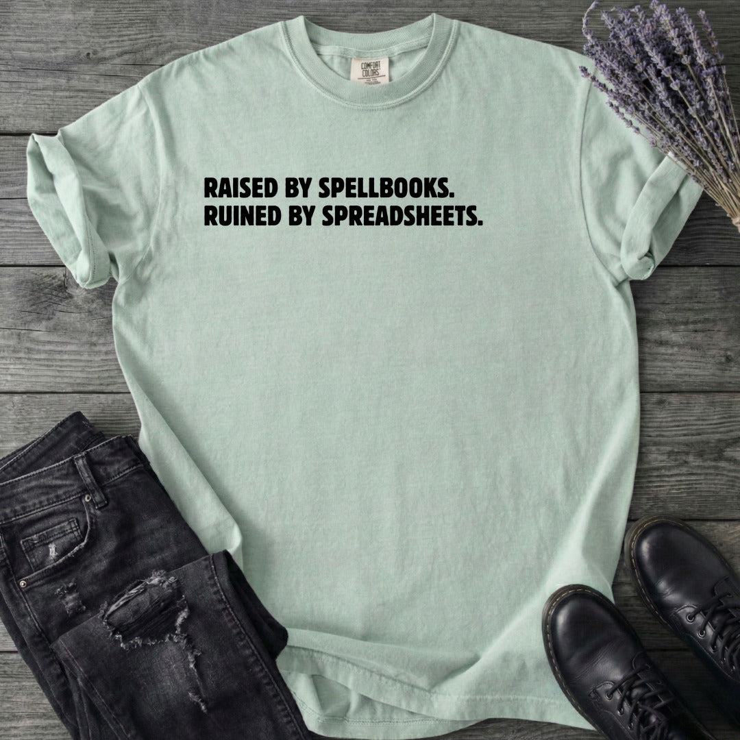 Spellbooks and Spreadsheets T-Shirt
