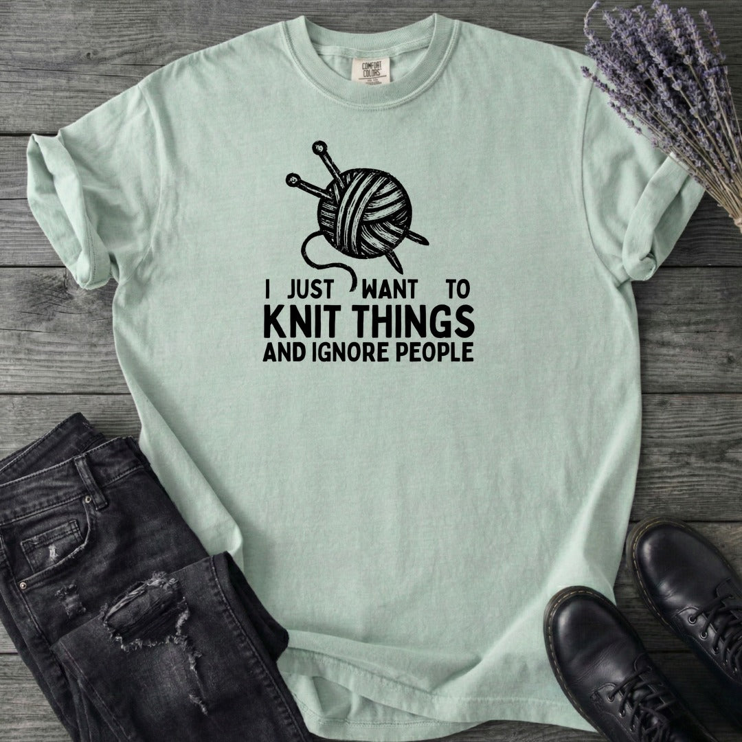 Knit Things And Ignore People T-Shirt