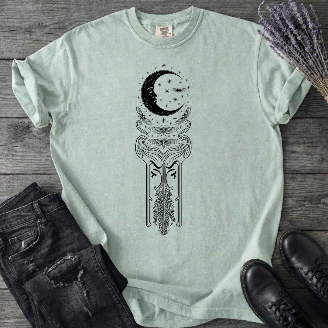 Art Nouveau Crescent Moths T-Shirt