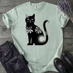 Retro Texture Black Cat T-Shirt