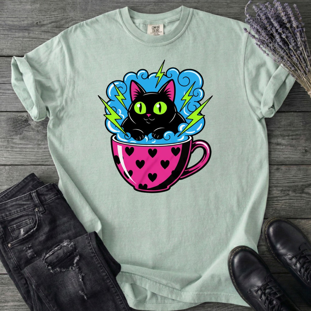 Cat Heart Mug Y2k 90s T-Shirt