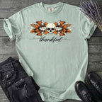 Thankful Leaf Swag Skull T-Shirt