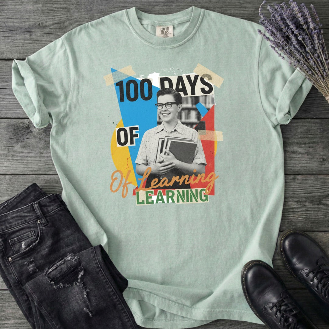 Old School 100 Days Of Learning T-Shirt