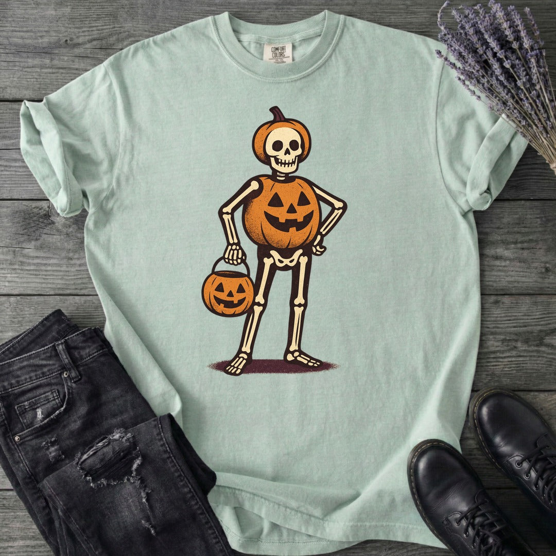 Skeleton Jack O Lantern Costume T-Shirt