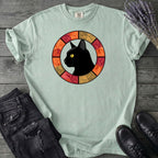 Black Cat Autumn Medallion T-Shirt