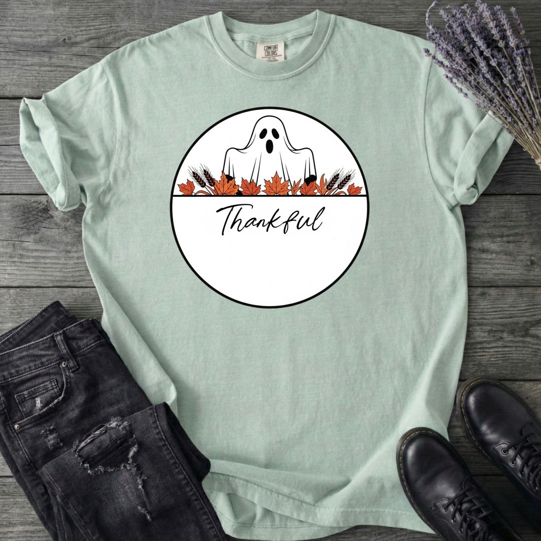 Ghost Thankful Badge T-Shirt