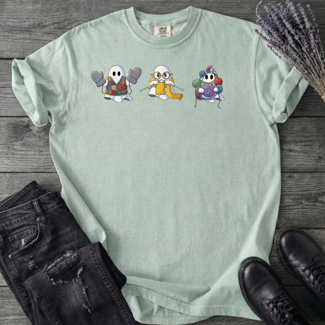 ghost_trio_knitting T-Shirt