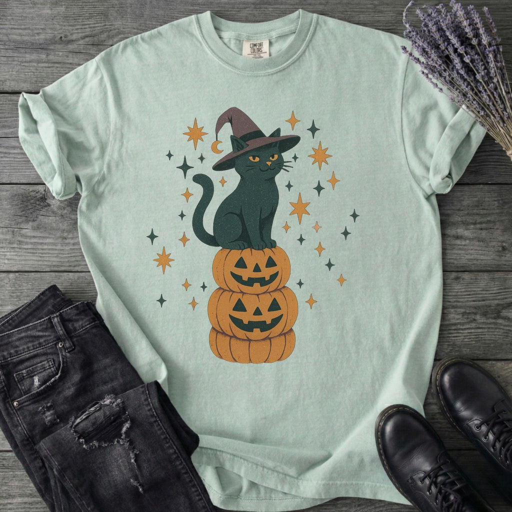 Stacked Cat and Pumpkins T-Shirt