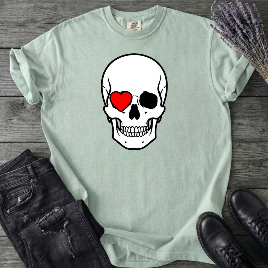 Heart Eye Skull T-Shirt