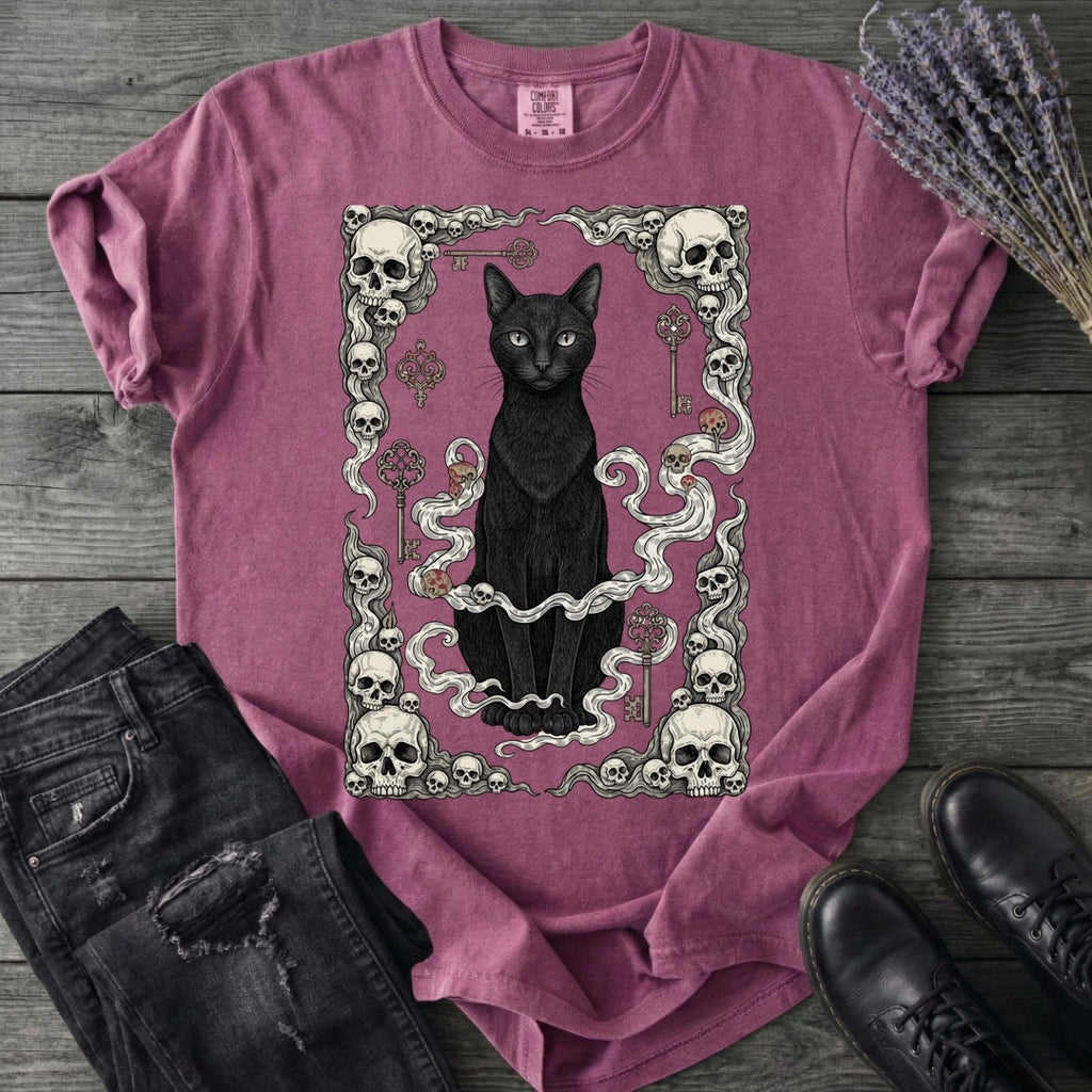 Cat Skull Card T-Shirt