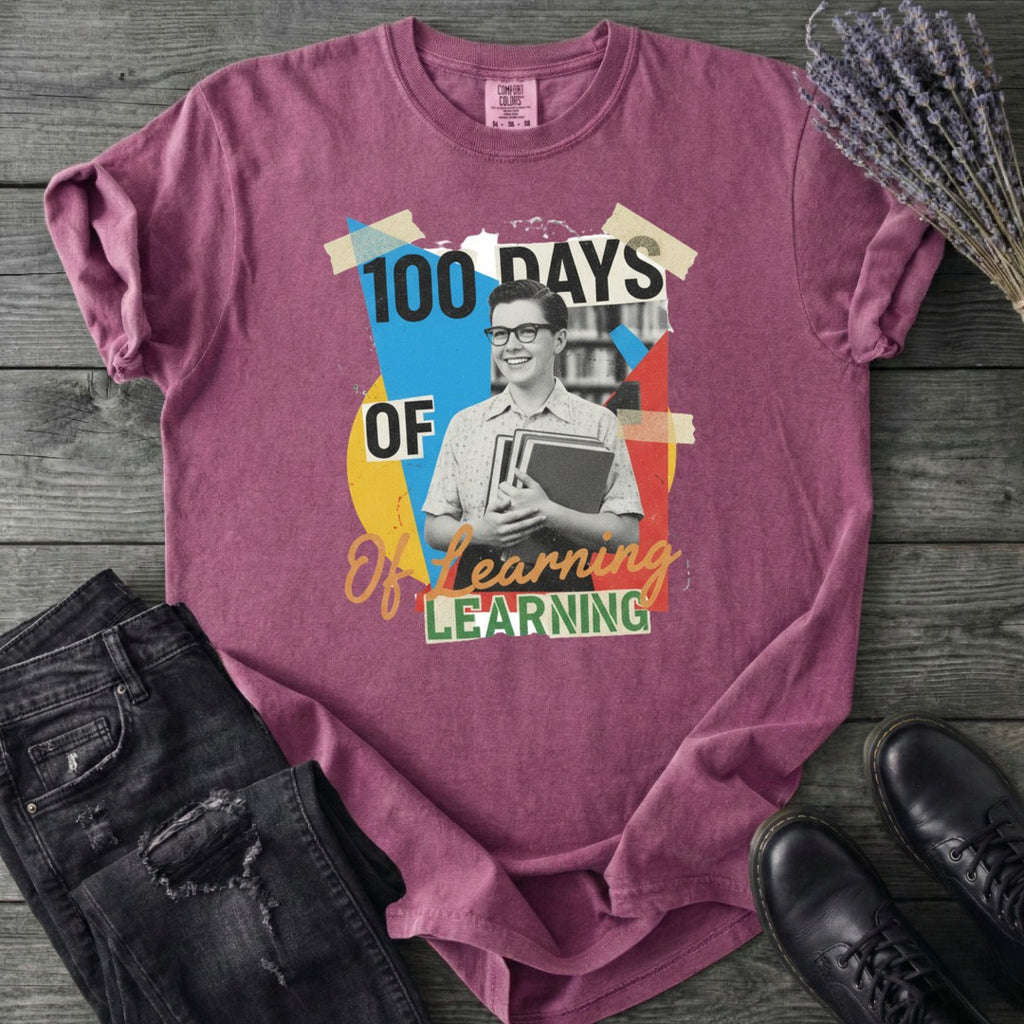 Old School 100 Days Of Learning T-Shirt