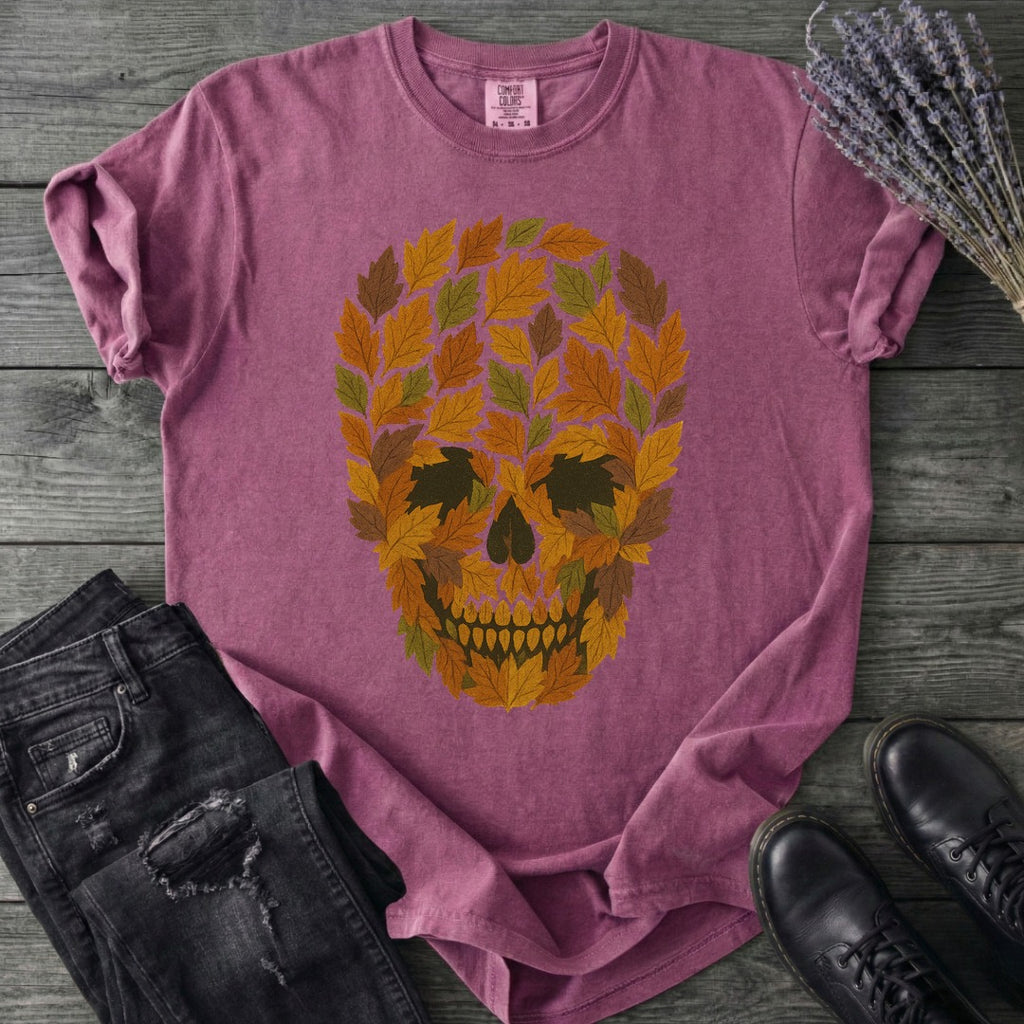 autumn leaves skull T-Shirt