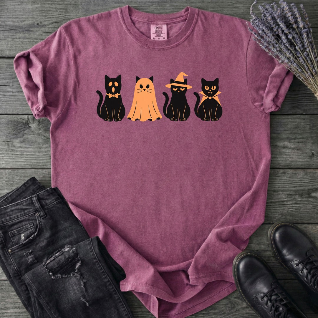 Black Cat Costume Party T-Shirt