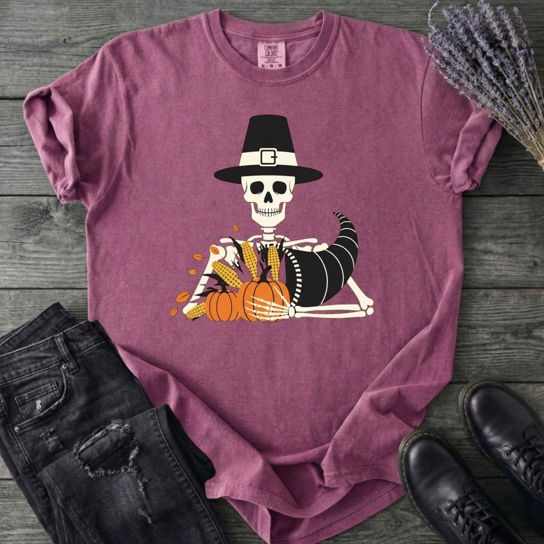 Pilgrim Skeleton Cornucopia T-Shirt