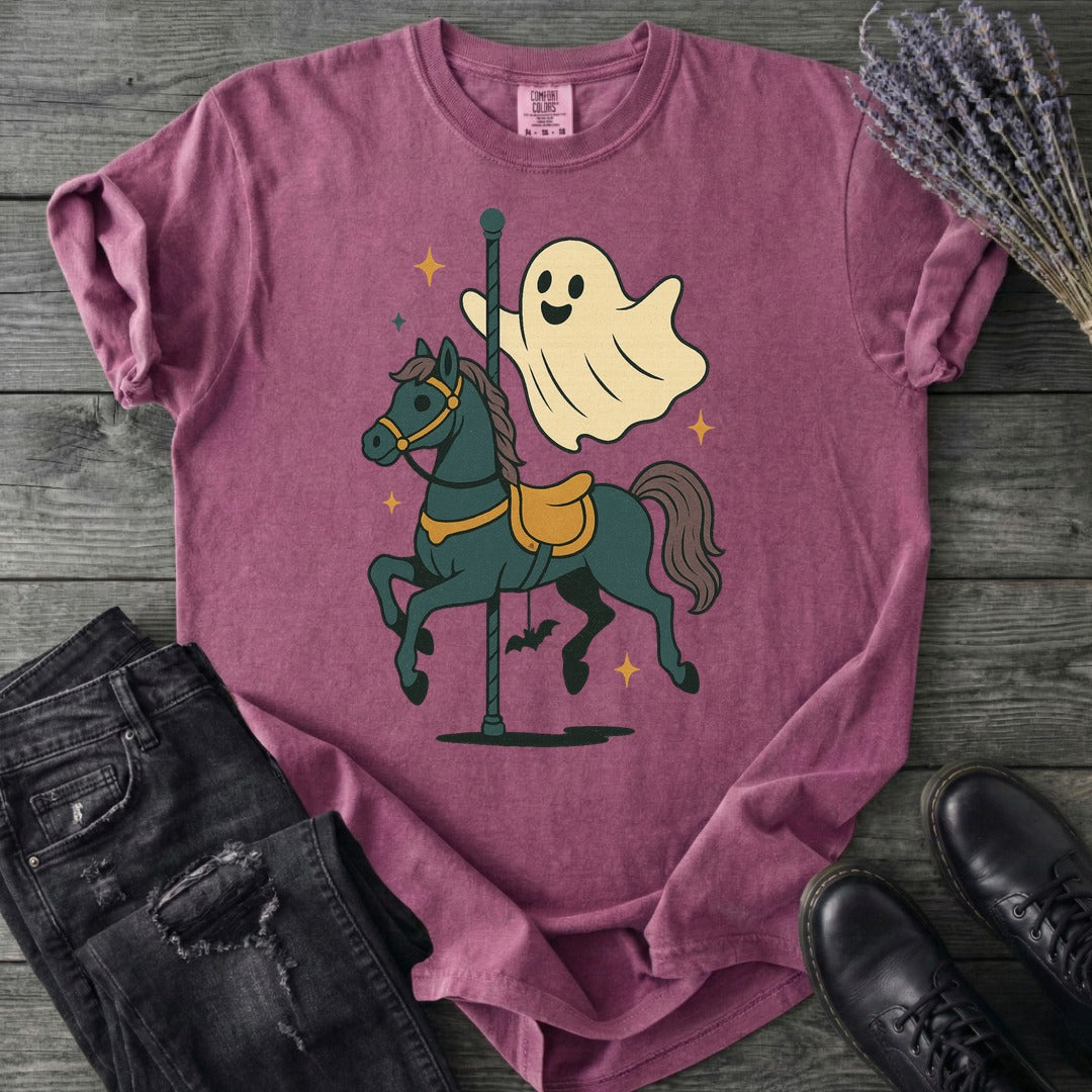 Ghost Carousel Horse T-Shirt