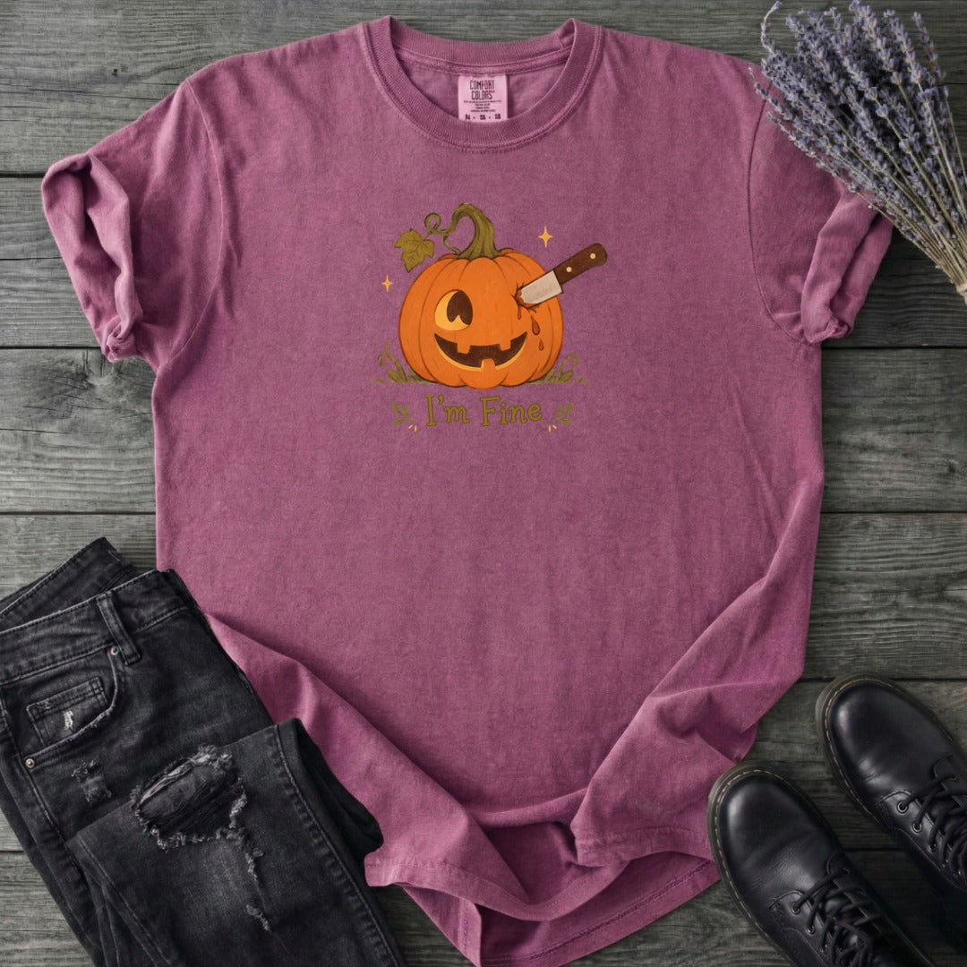 Jack-O-Lantern I'm Fine T-Shirt