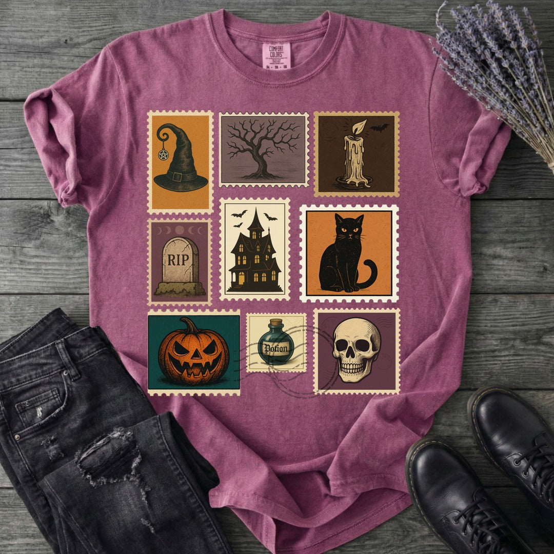 Halloween Stamps Collage T-Shirt