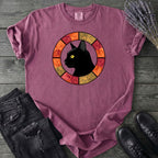 Black Cat Autumn Medallion T-Shirt