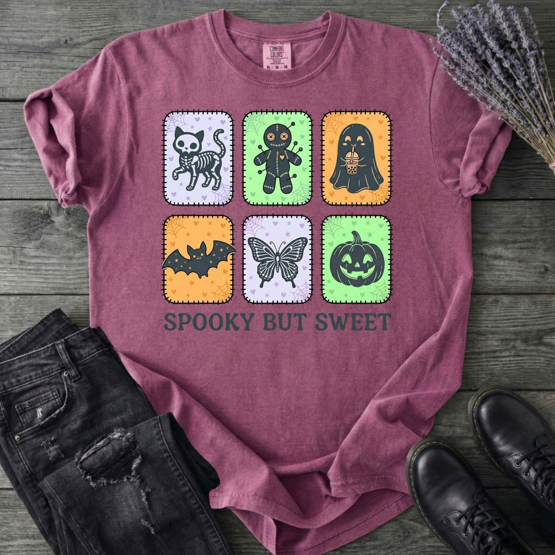 Spooky But Sweet Grid T-Shirt