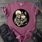 Skeleton Husky Hug T-Shirt