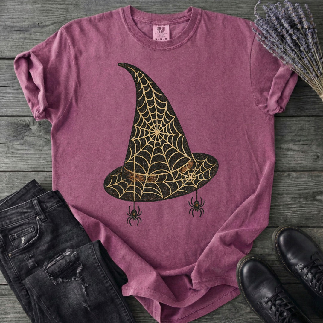 Spiderweb Witch Hat T-Shirt