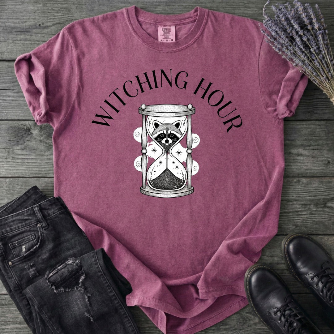 Witching Hour Raccoon Hourglass T-Shirt