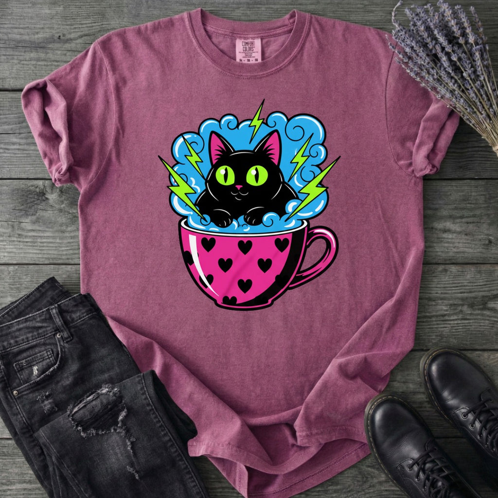 Cat Heart Mug Y2k 90s T-Shirt