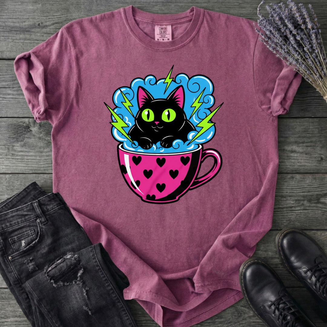 Cat Heart Mug Y2k 90s T-Shirt