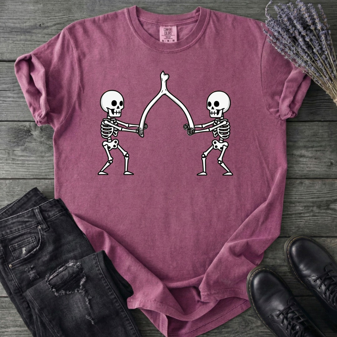 Skeleton Wishbone Pull T-Shirt