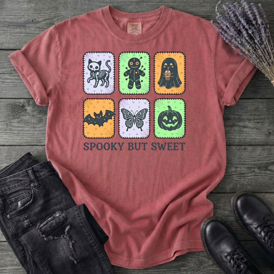 Spooky But Sweet Grid T-Shirt