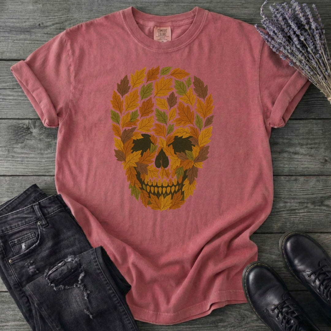 autumn leaves skull T-Shirt