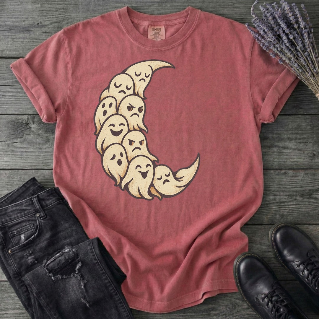 crescent moon ghosts T-Shirt