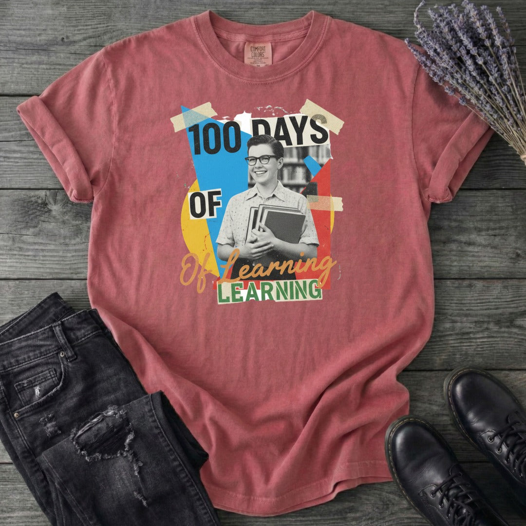 Old School 100 Days Of Learning T-Shirt