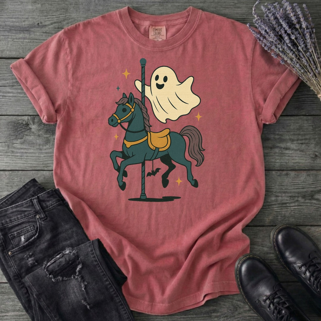 Ghost Carousel Horse T-Shirt