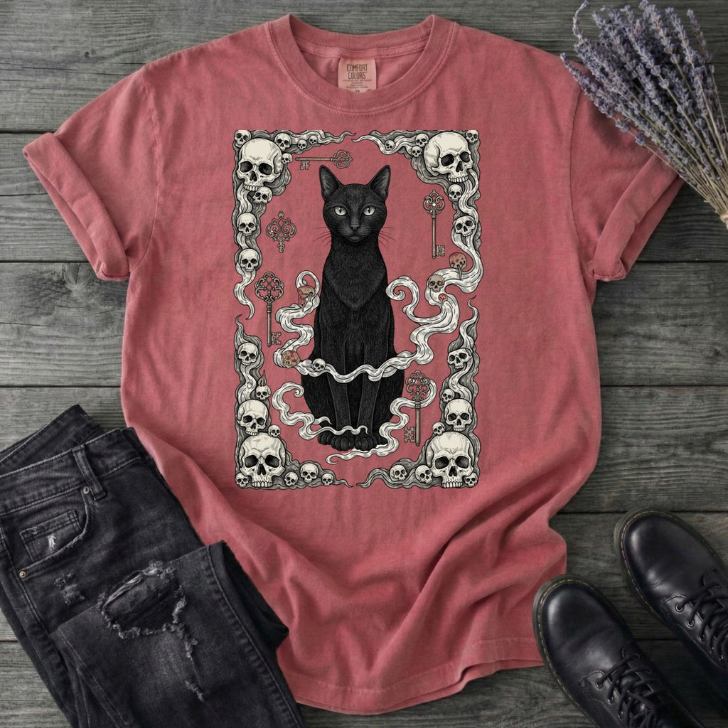 Cat Skull Card T-Shirt
