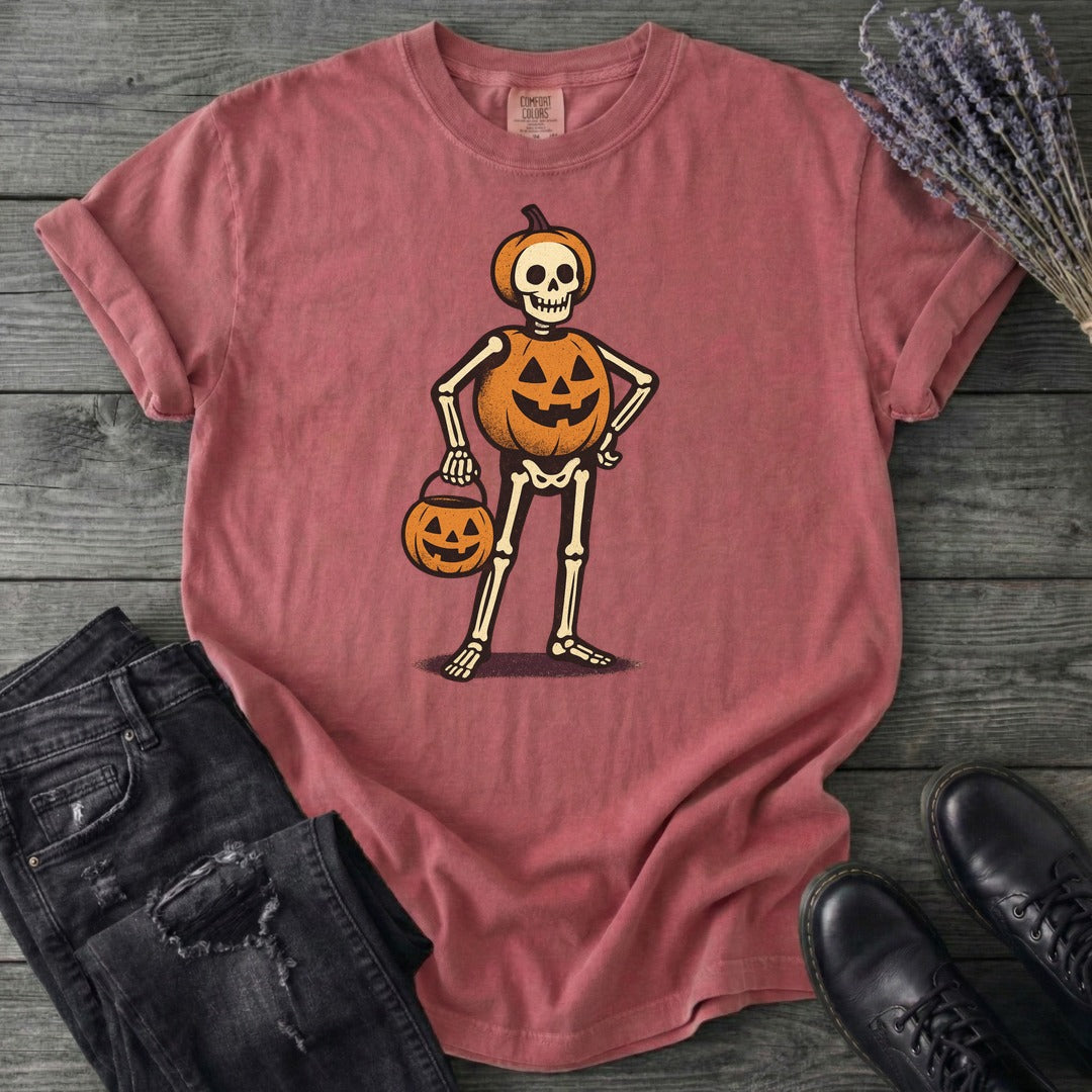 Skeleton Jack O Lantern Costume T-Shirt