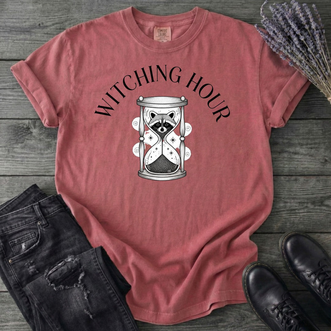 Witching Hour Raccoon Hourglass T-Shirt