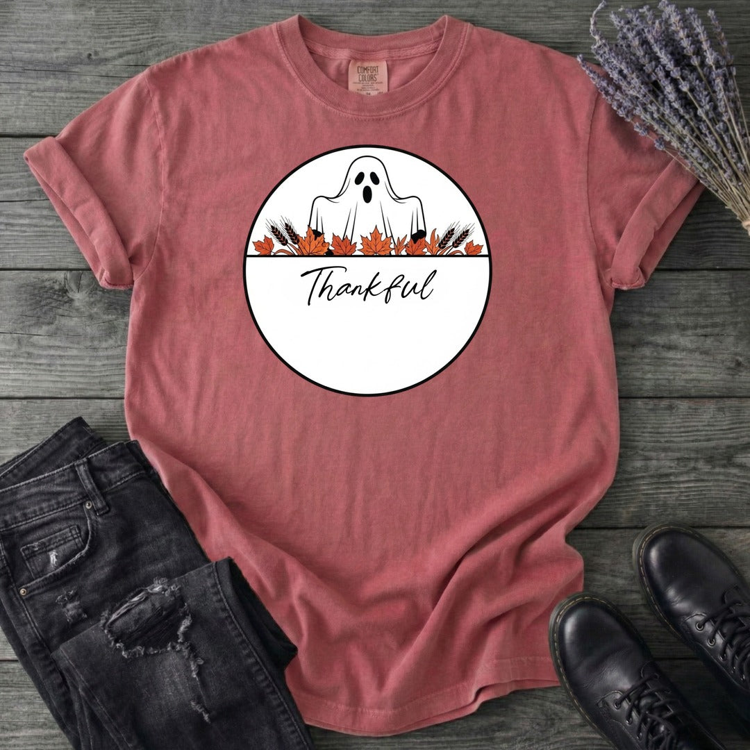 Ghost Thankful Badge T-Shirt