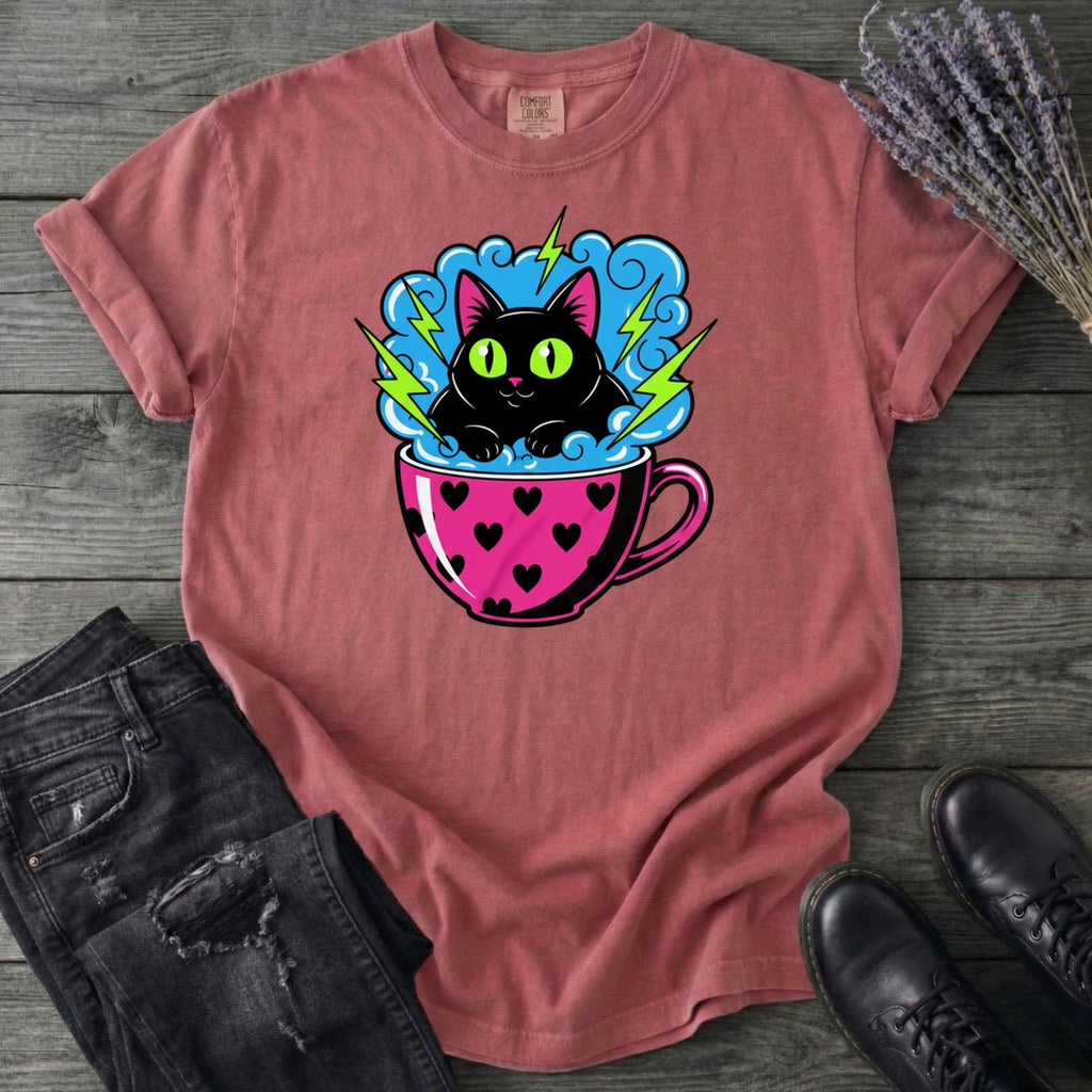 Cat Heart Mug Y2k 90s T-Shirt