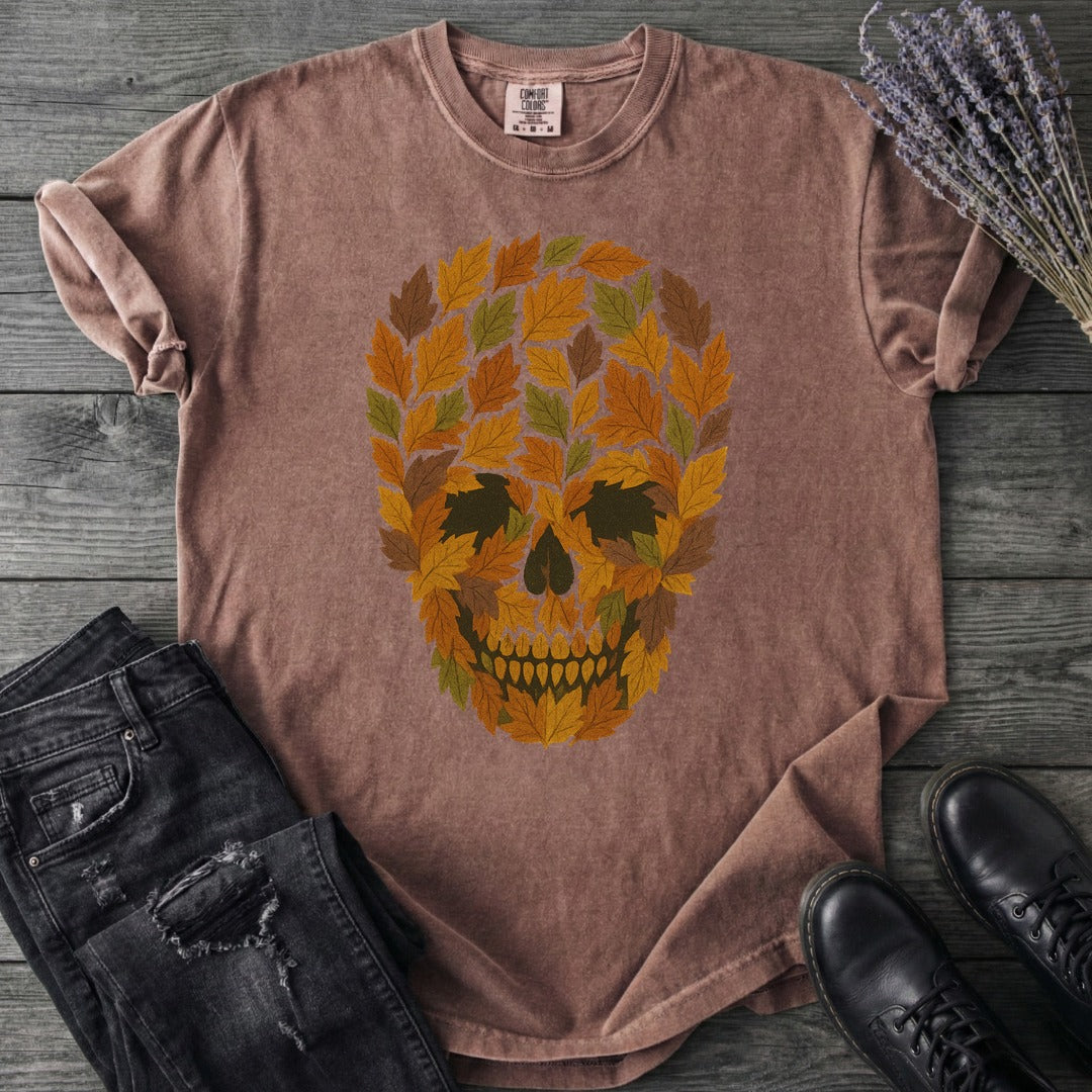 autumn leaves skull T-Shirt