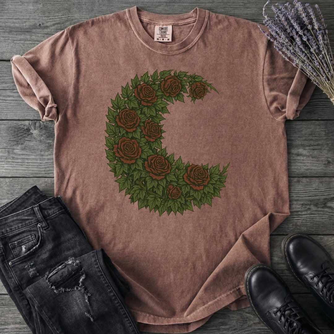 Crescent Moon Roses T-Shirt