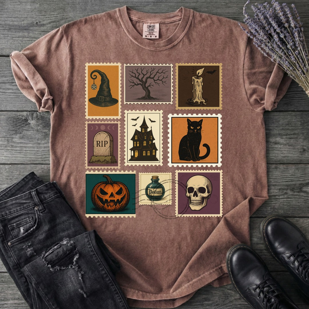 Halloween Stamps Collage T-Shirt