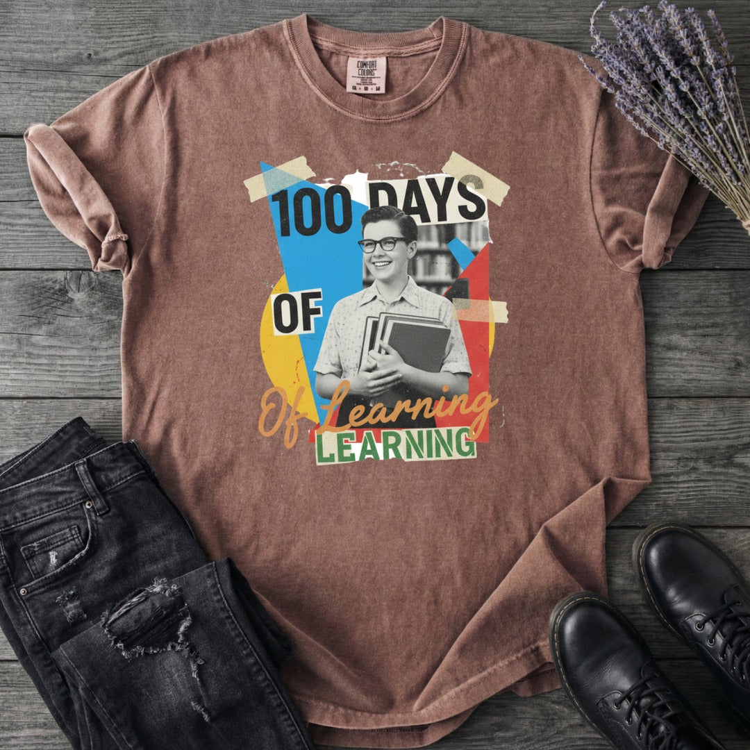 Old School 100 Days Of Learning T-Shirt