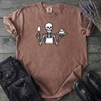 Skeleton Serving Pie T-Shirt