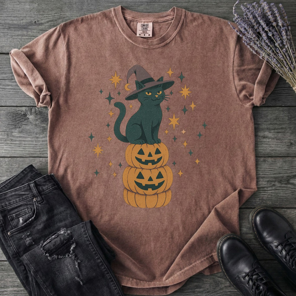 Stacked Cat and Pumpkins T-Shirt
