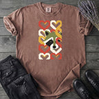 Geometric Hearts Raccoon T-Shirt