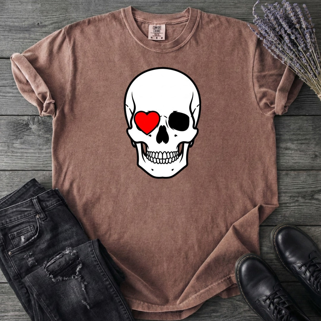 Heart Eye Skull T-Shirt