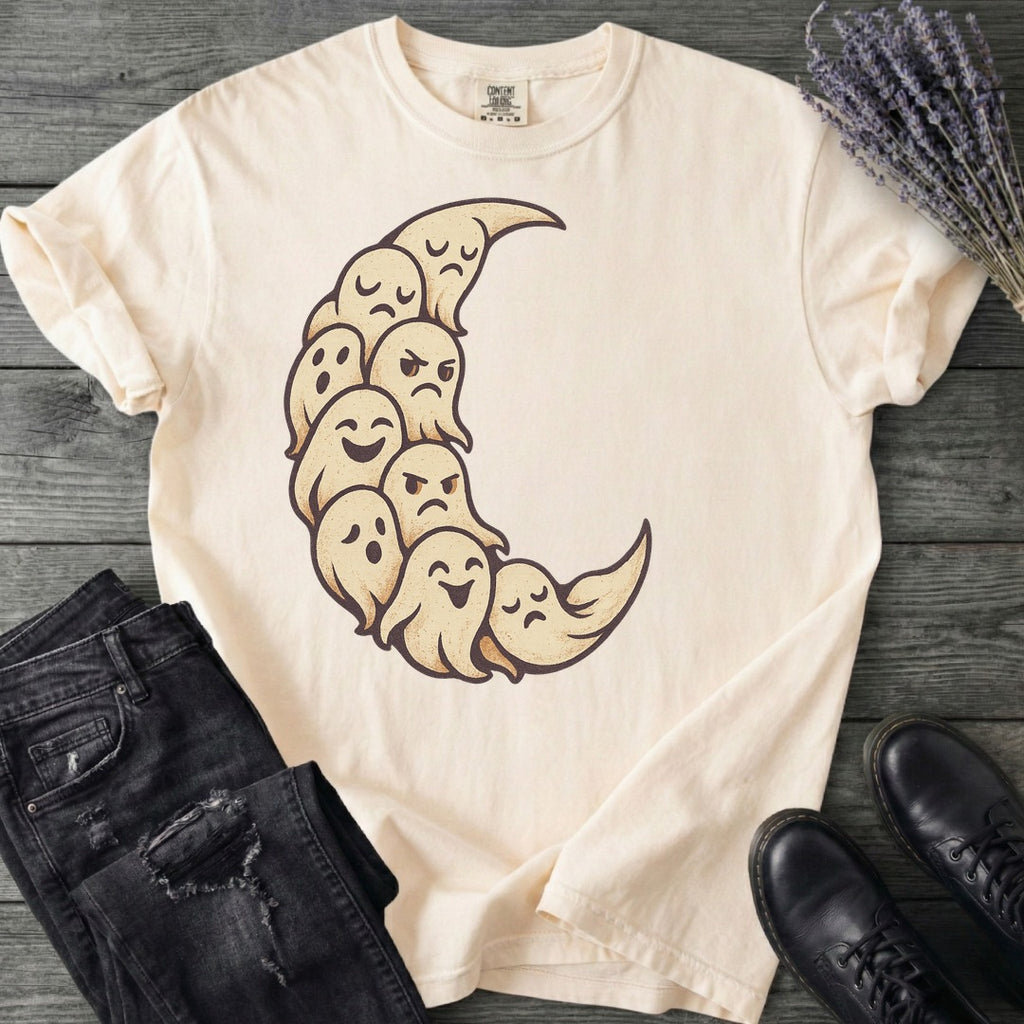 crescent moon ghosts T-Shirt